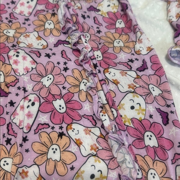 BUMS & ROSES Let’s BOOgie Footie Ghost Bamboo Sleeper 18-24m 18m 24m - Picture 3 of 10